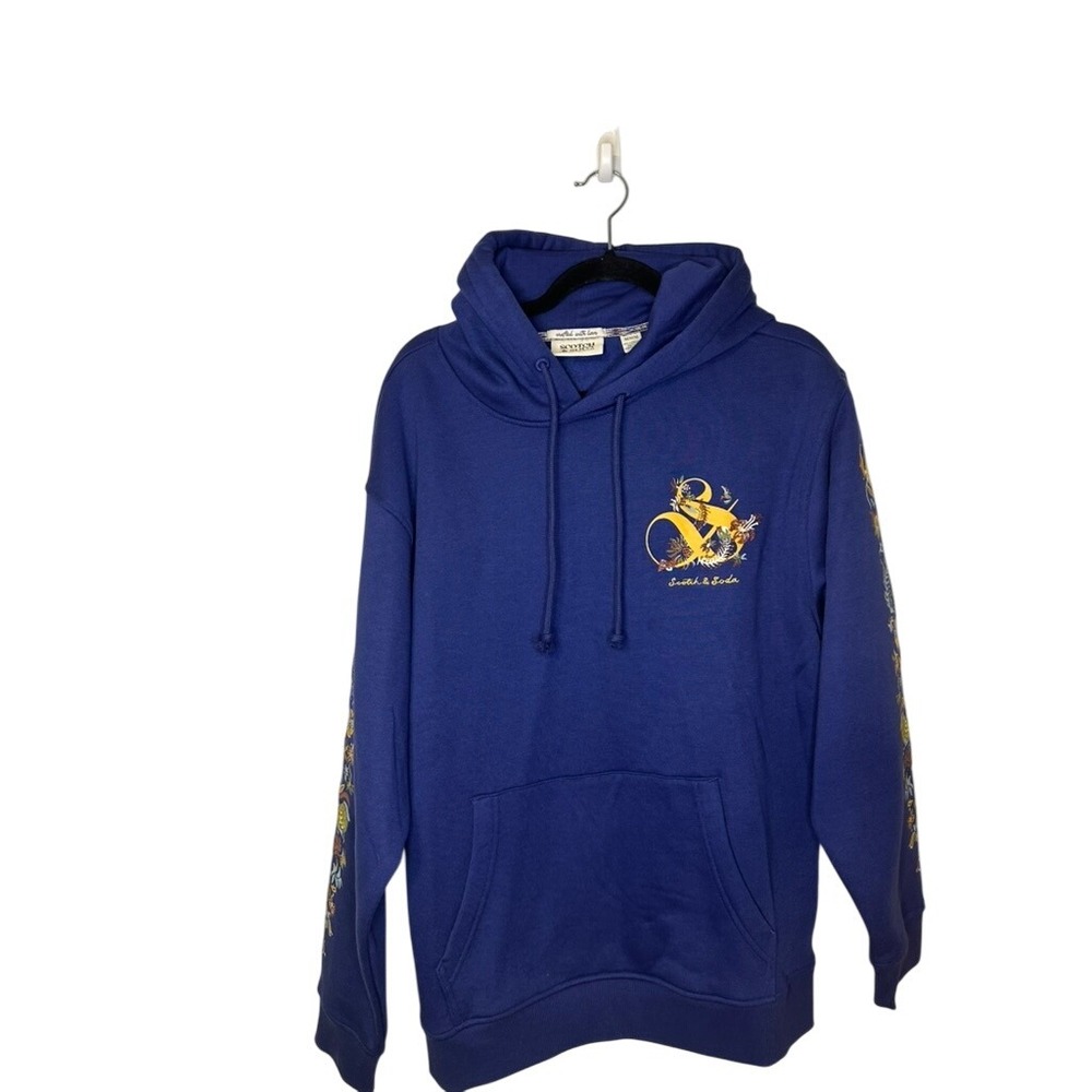 Scotch & Soda Amsterdam Graphic Print Pullover Hoodie Mens Size M